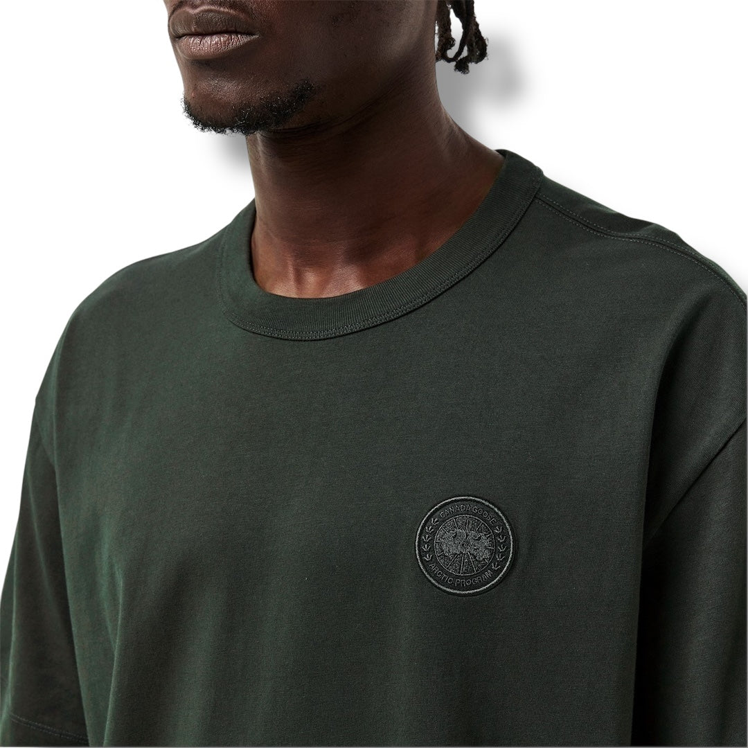 CANADA GOOSE BLACK BADGE T-SHIRT VOLCANIC GREY