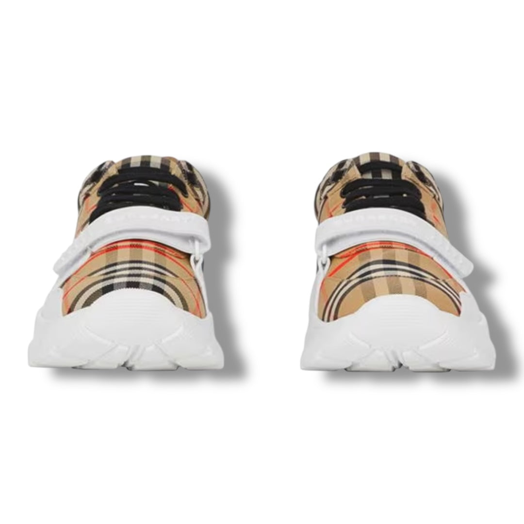 BURBERRY REGIS TRAINERS CHECK BEIGE