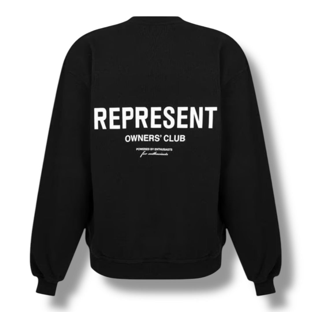 REPRESENT OWNERS CLUB CREWNECK SWEATSHIRT BLACK