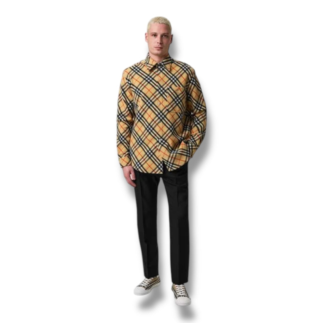 BURBERRY DUAG CHECK OVERSHIRT BEIGE