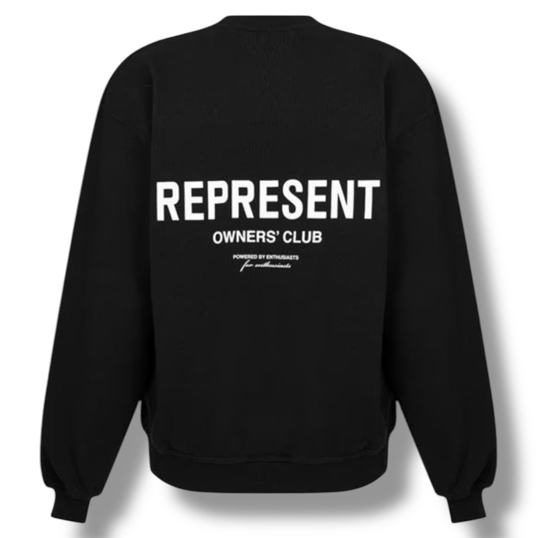 REPRESENT OWNERS CLUB CREW NECK TRACKSUIT BLACK