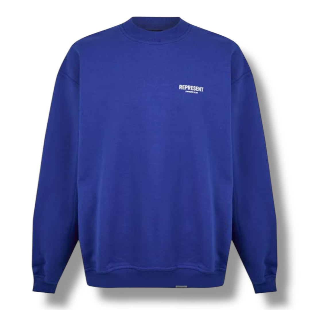 REPRESENT OWNERS CLUB CREWNECK SWEATSHIRT COBALT BLUE