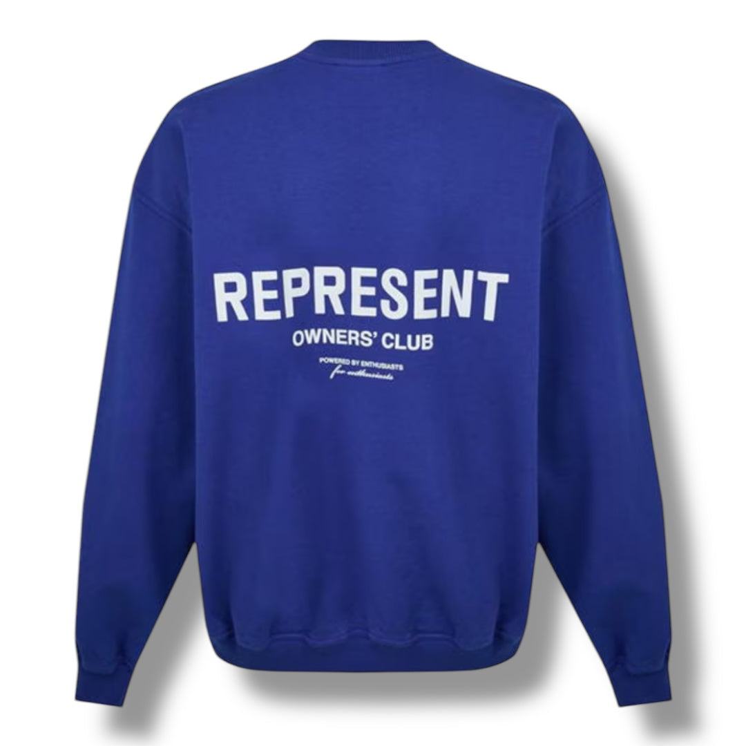 REPRESENT OWNERS CLUB CREWNECK SWEATSHIRT COBALT BLUE