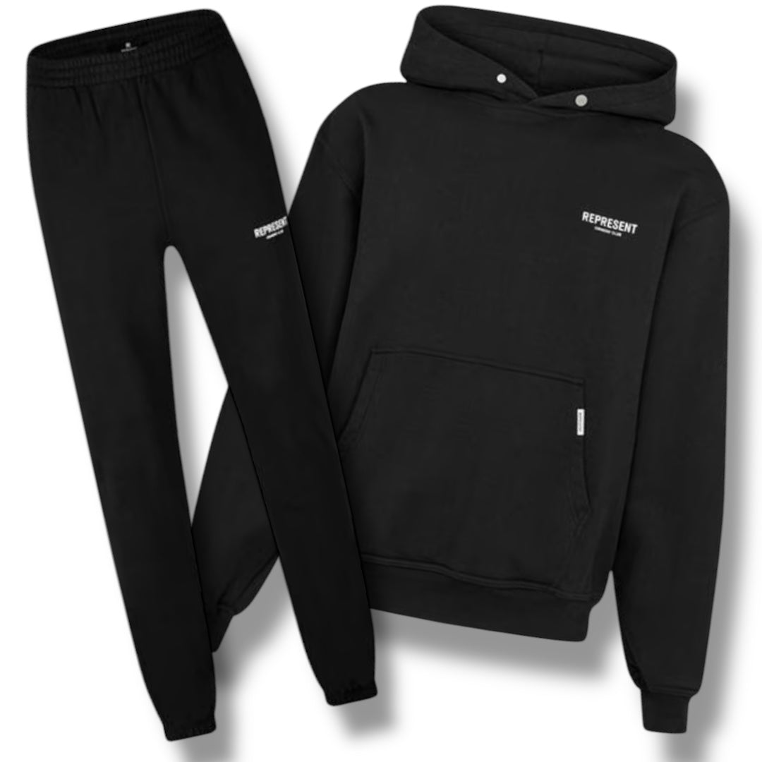 REPRESENT OWNERS CLUB HOODED TRACKSUIT BLACK