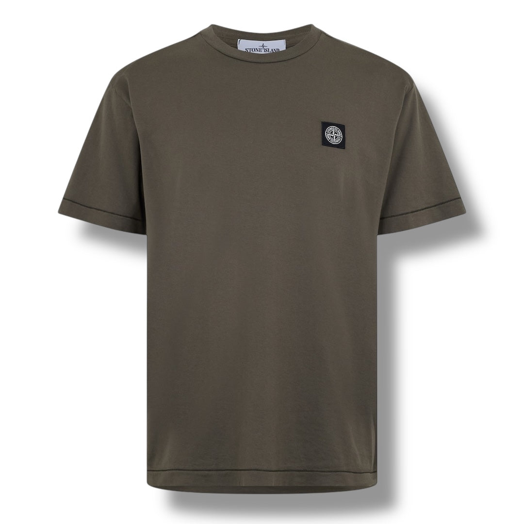 STONE ISLAND PATCH LOGO T-SHIRT ARMY GREEN