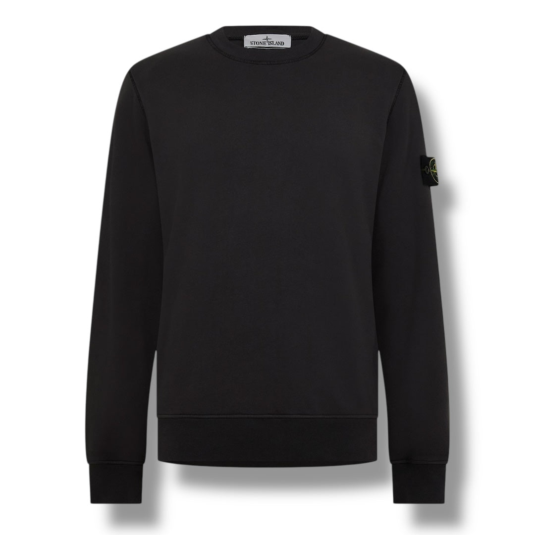 STONE ISLAND ARM BADGE CREWNECK SWEATSHIRT DARK GREY