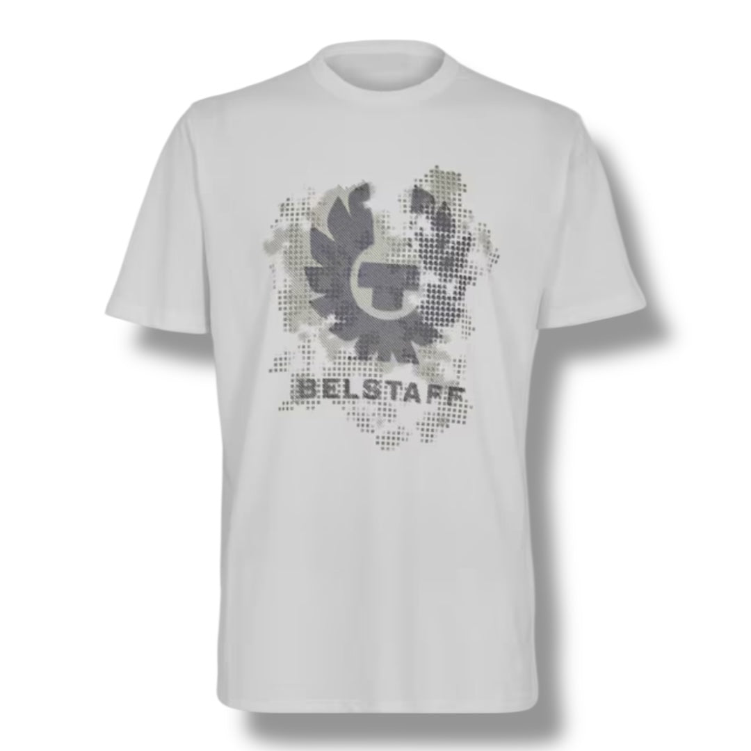 BELSTAFF DIGITAL CHEST LOGO T-SHIRT WHITE