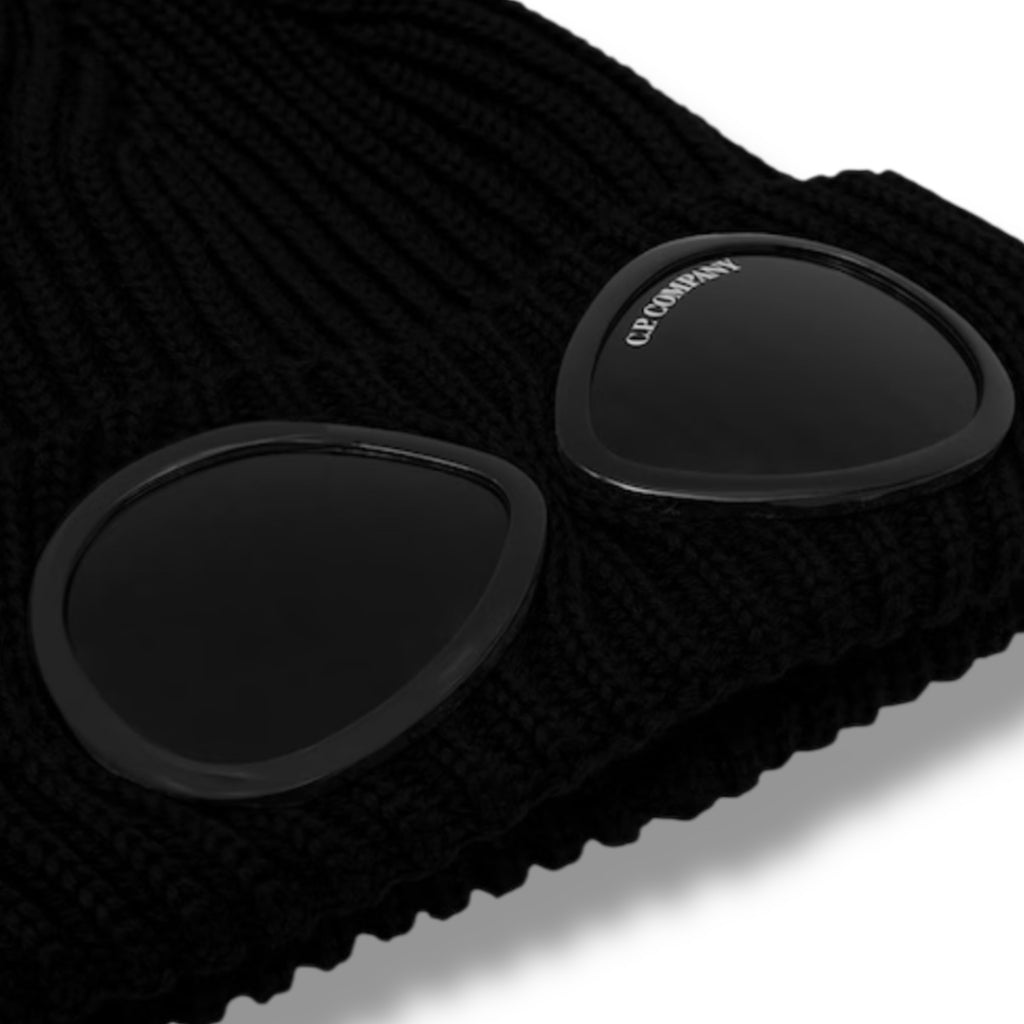 CP COMPANY GOOGLE BEANIE HAT BLACK
