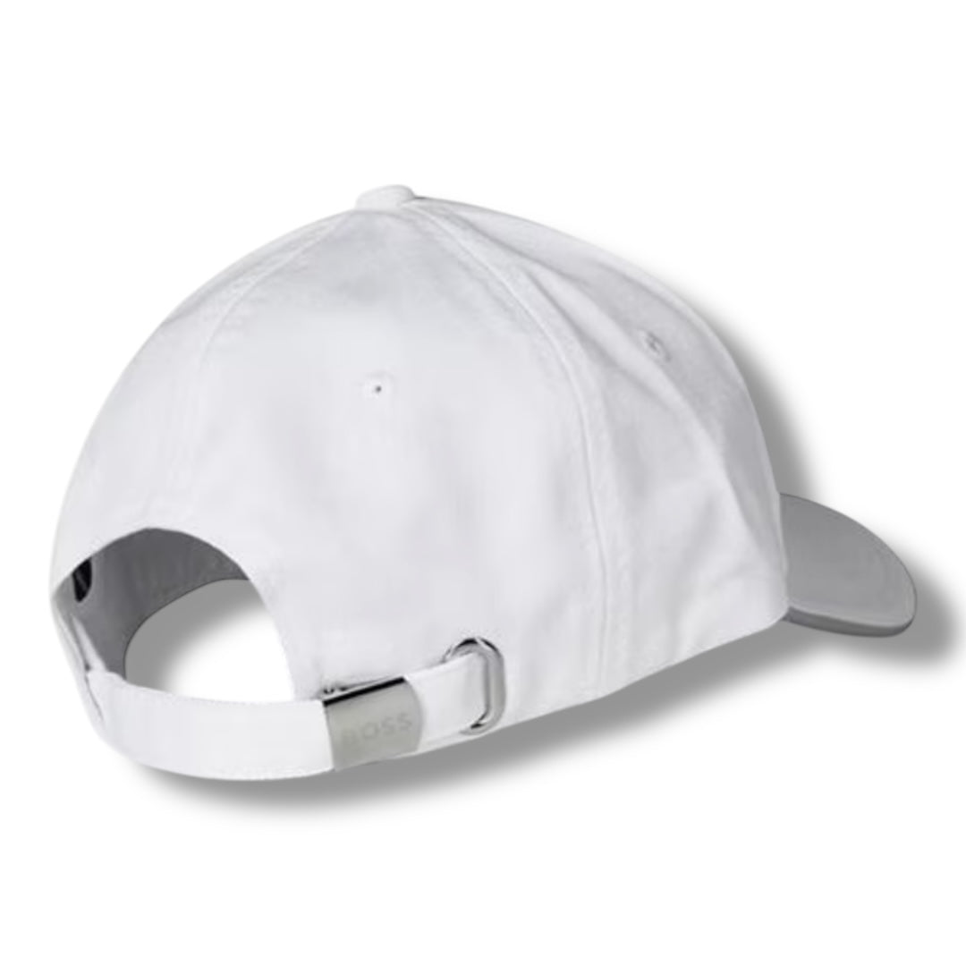 HUGO BOSS TRIM BASEBALL CAP WHITE