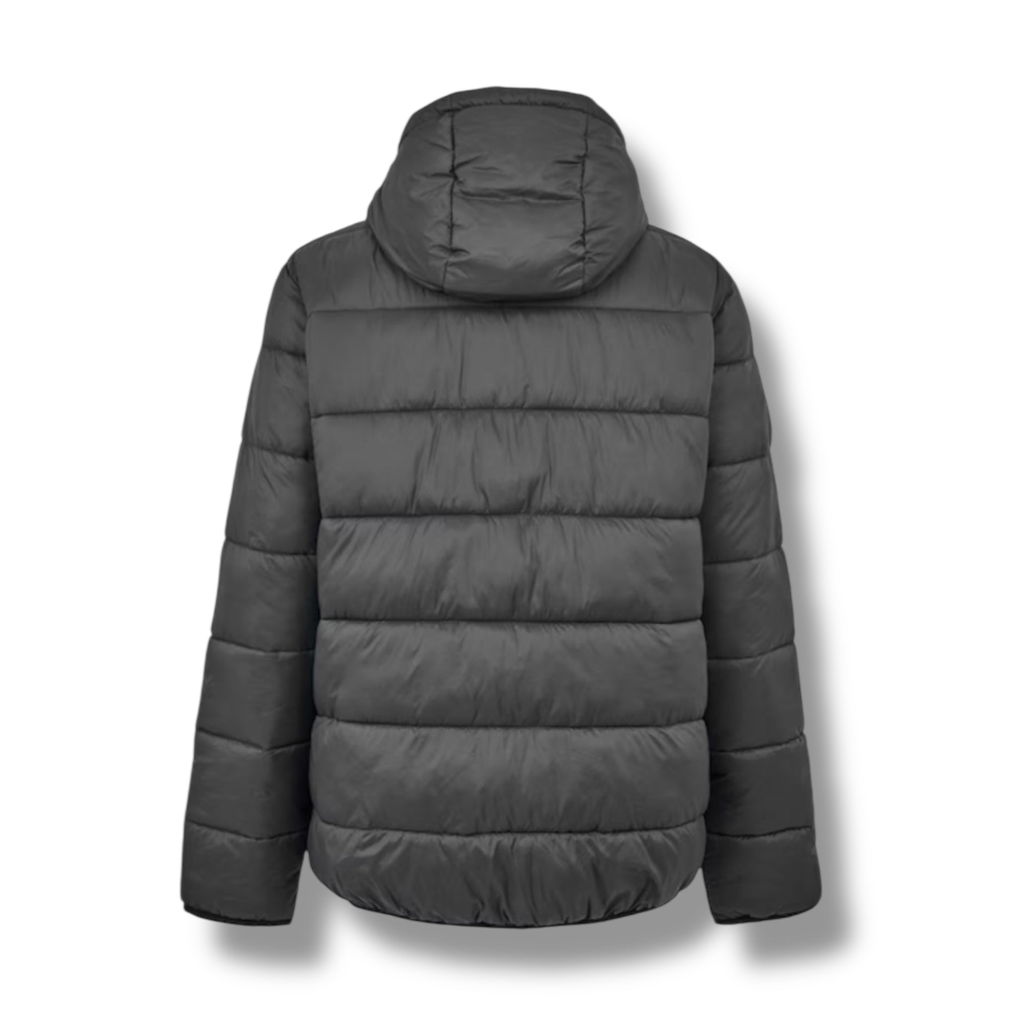 BARBOUR INTERNATIONAL HOODED PUFFER JACKET GREY