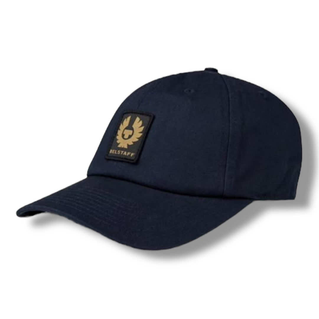 BELSTAFF PATCH LOGO BASEBALL CAP NAVY BLUE