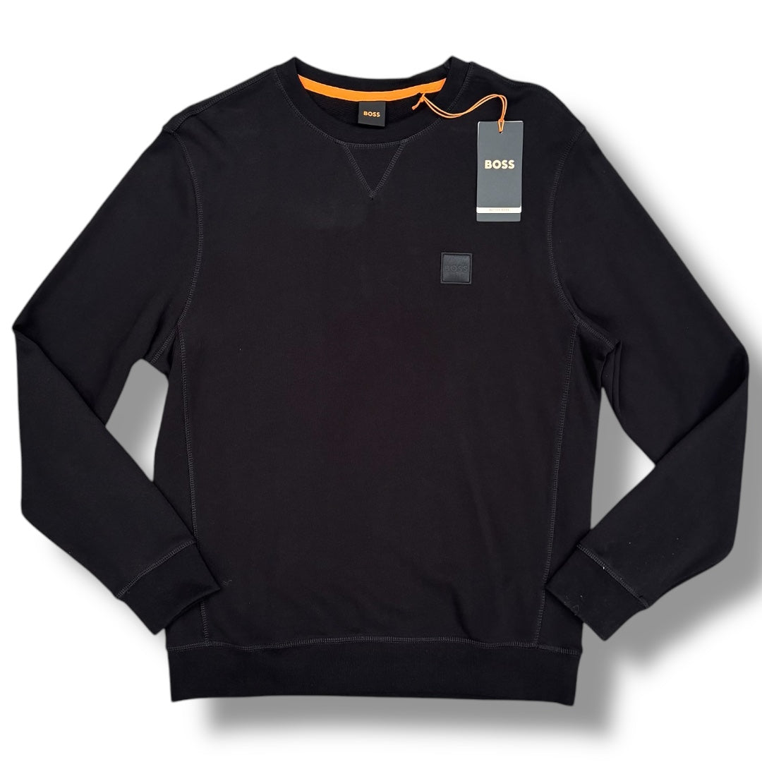 HUGO BOSS PATCH SWEATSHIRT BLACK *SALE*