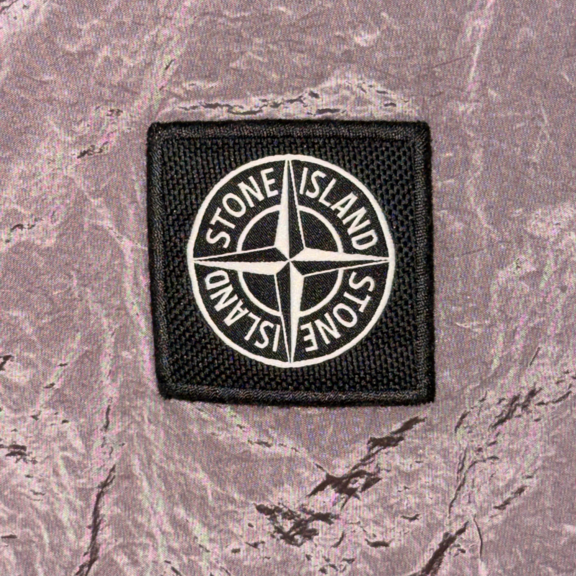 STONE ISLAND PATCH LOGO SWIM SHORTS NYLON METAL PINK