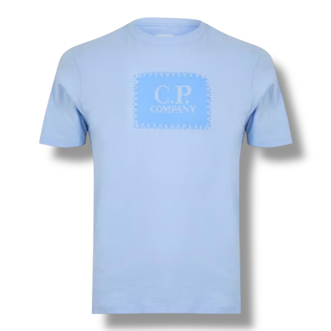 CP COMPANY STAMP LOGO T-SHIRT SKY BLUE