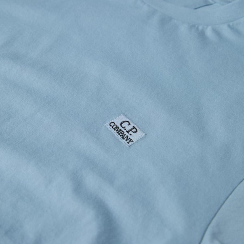 CP COMPANY SMALL LOGO T-SHIRT SILVER BLUE