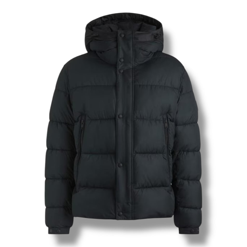 HUGO BOSS OMAR HOODED PUFFER  JACKET NAVY BLUE