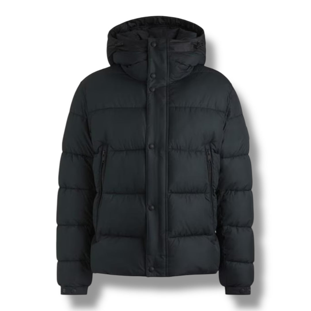 HUGO BOSS OMAR HOODED PUFFER  JACKET NAVY BLUE