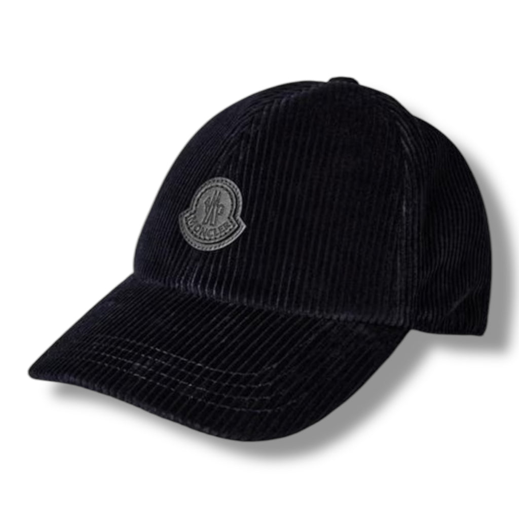 MONCLER CORDUROY BASEBALL CAP NAVY BLUE