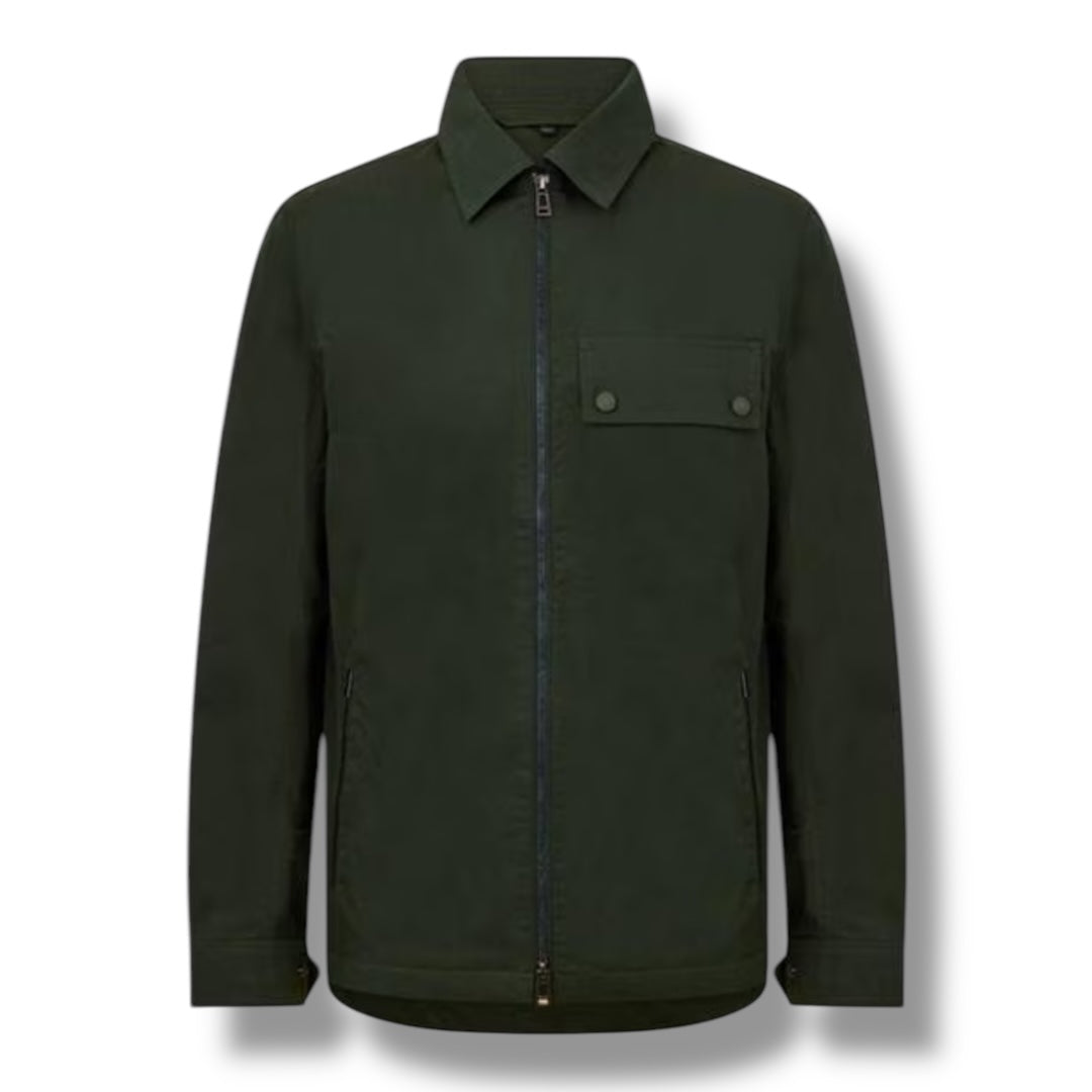 BELSTAFF DEPOT BADGE OVERSHIRT GREEN