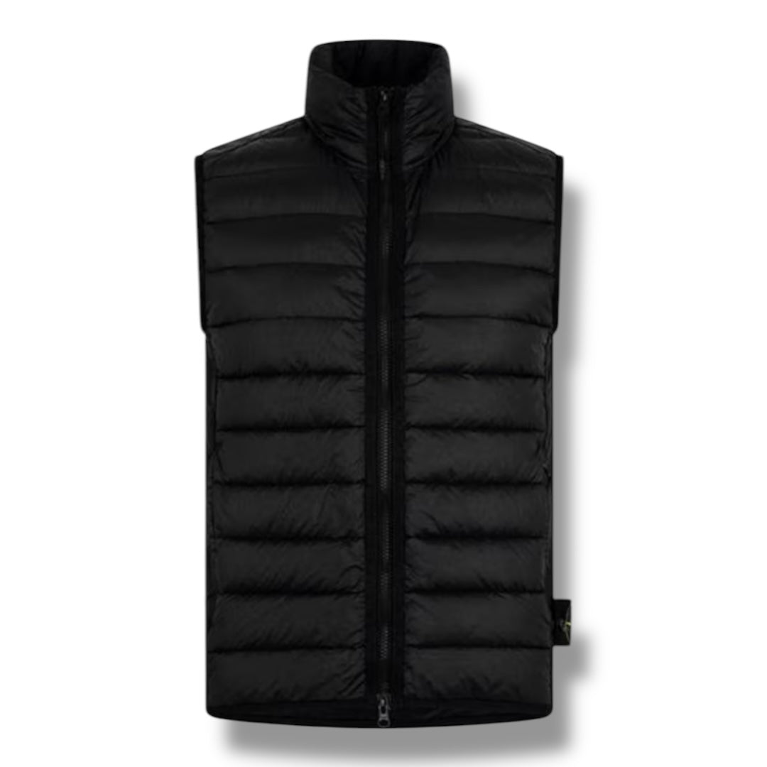 STONE ISLAND LIGHT DOWN GILET BLACK