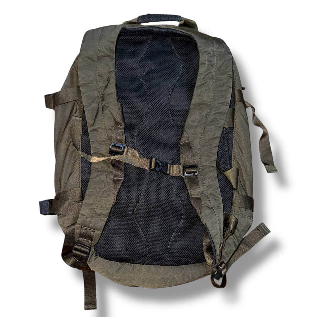 CP COMPANY NYLON LENS BACKPACK KHAKI GREEN