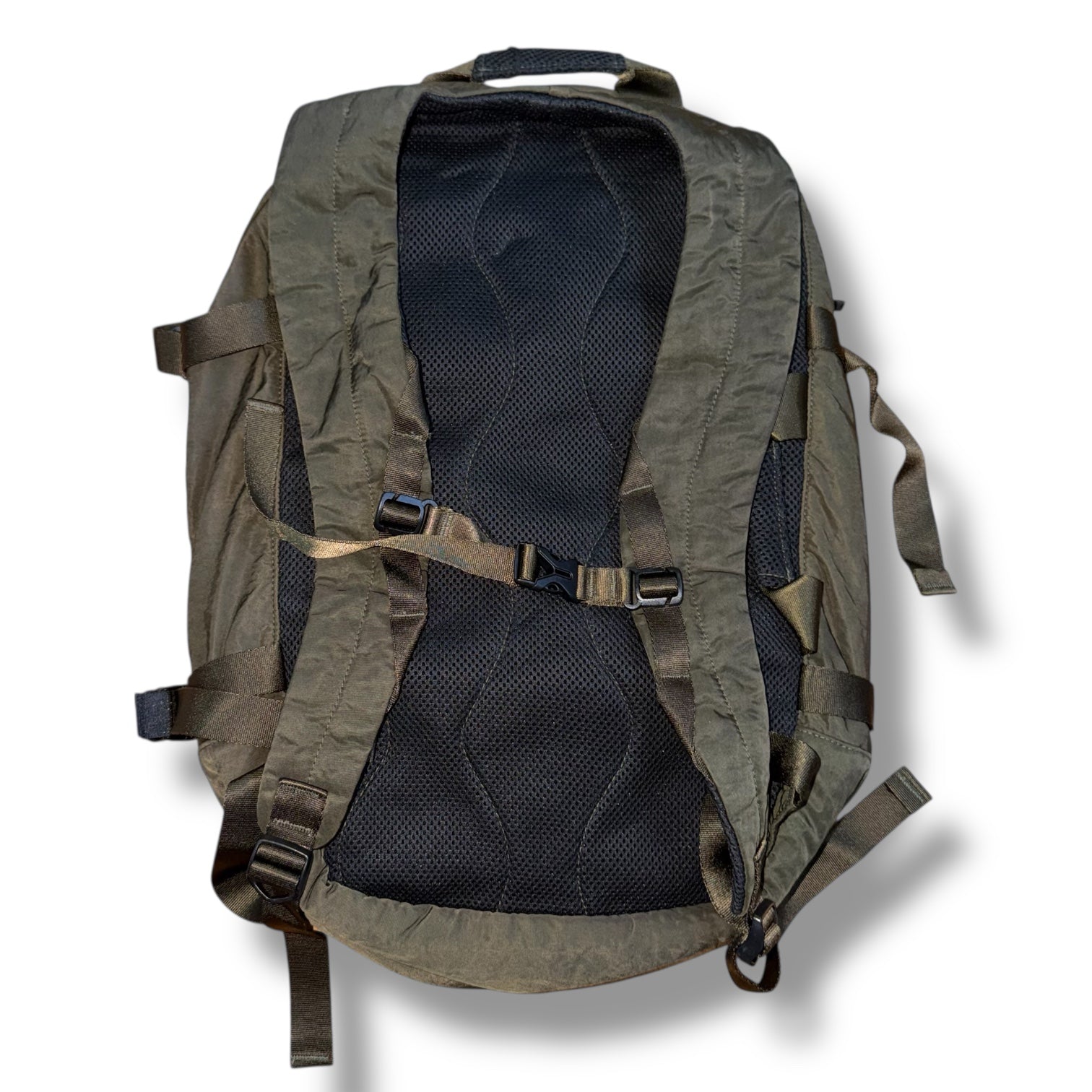 CP COMPANY NYLON LENS BACKPACK KHAKI GREEN