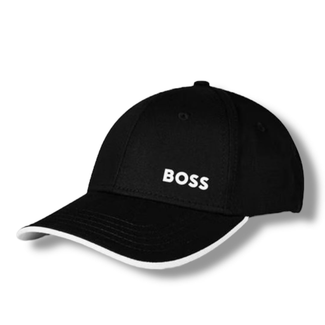HUGO BOSS TRIM BASEBALL CAP BLACK