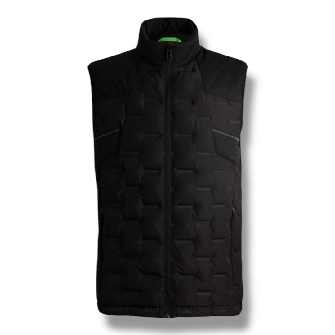 HUGO BOSS THEO TECH LIGHTWEIGHT PADDED GILET BLACK