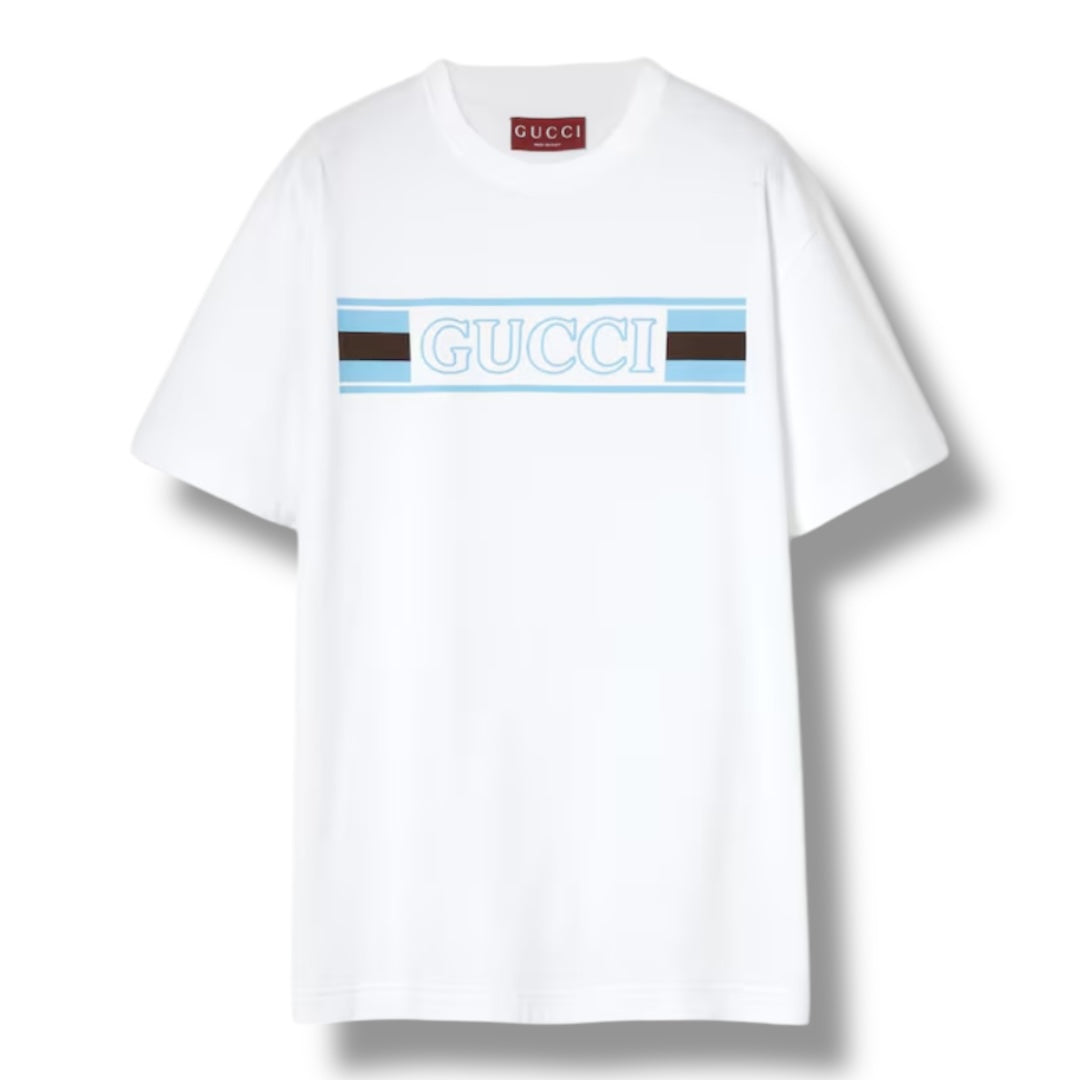 GUCCI RECTANGLE STRIPE T-SHIRT WHITE