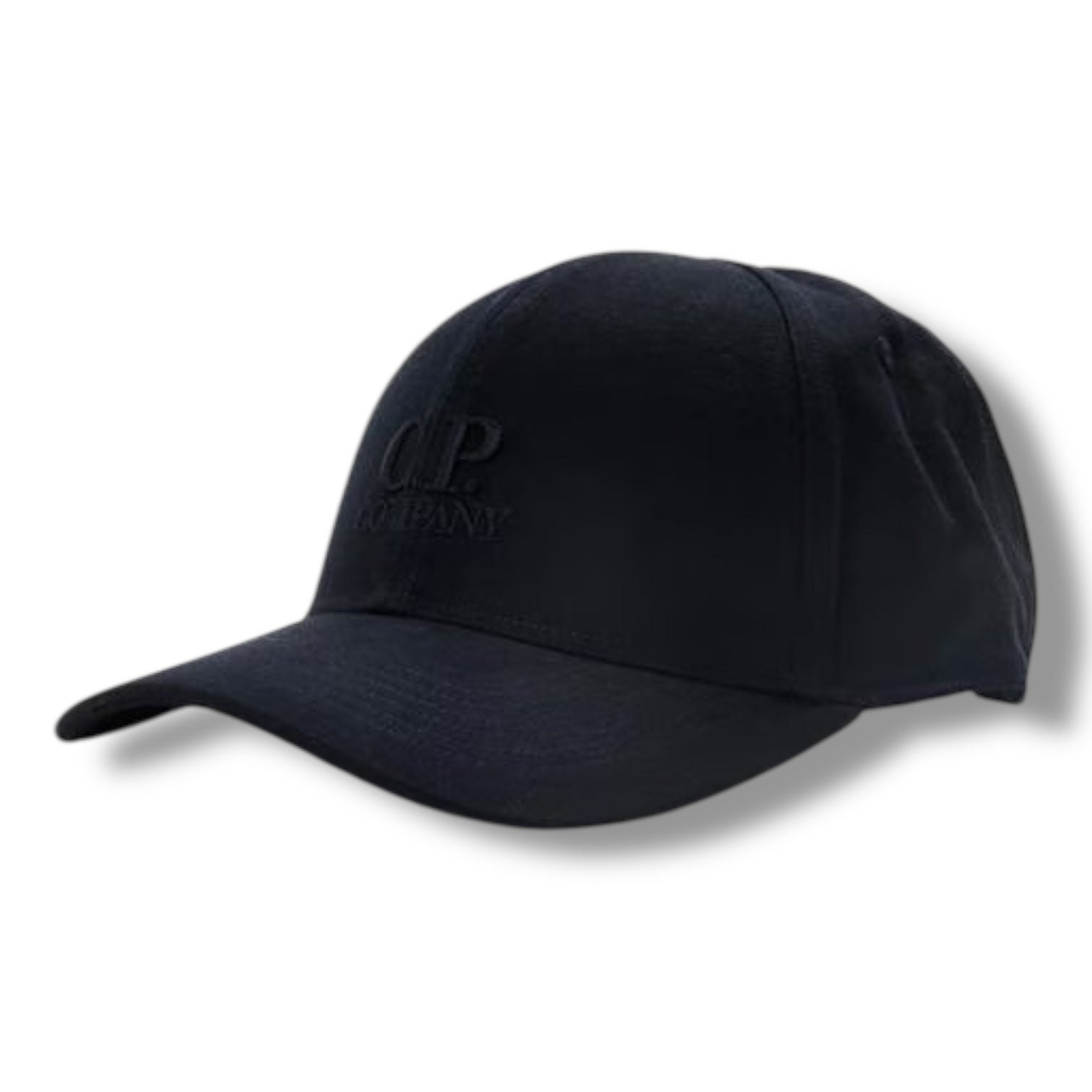 CP COMPANY EMBROIDERED LOGO BASEBALL CAP NAVY BLUE