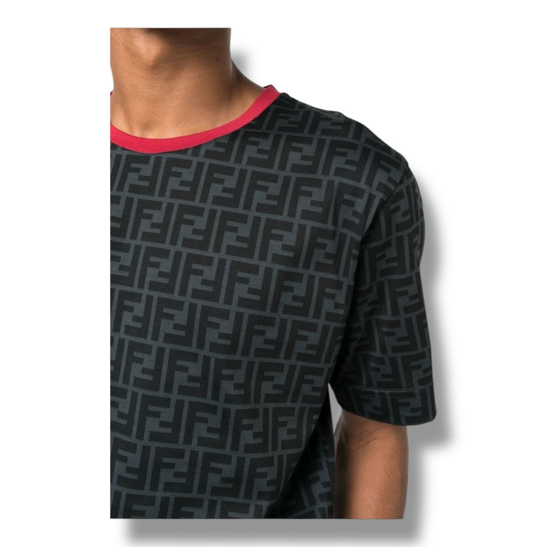 FENDI FF ALL OVER PRINT T-SHIRT BLACK