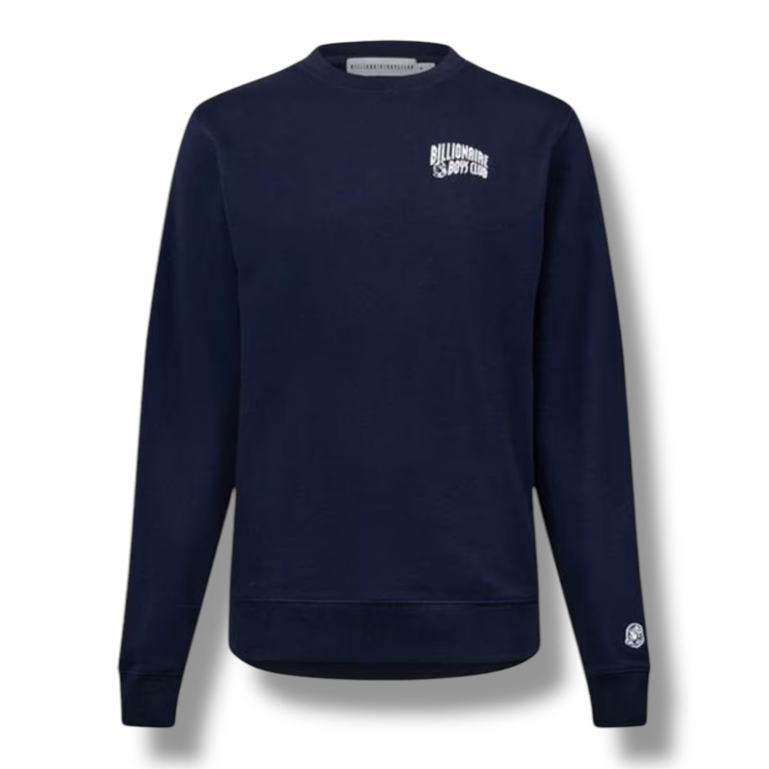 BILLIONAIRE BOYS CLUB SMALL ARCH LOGO CREWNECK SWEATSHIRT NAVY BLUE