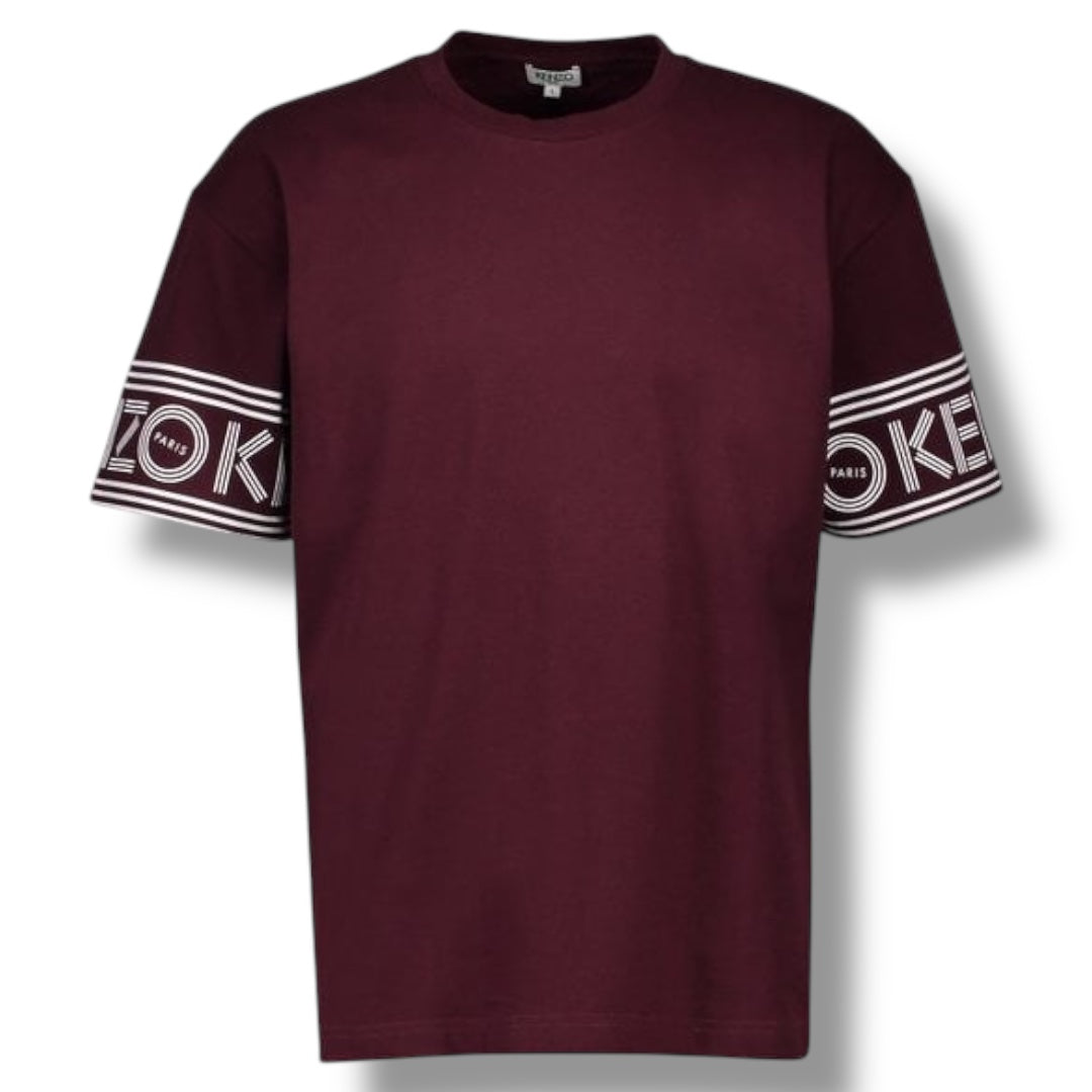 KENZO ARM TRIM T-SHIRT BURGUNDY