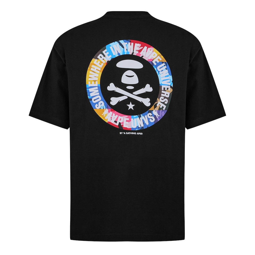 A BATHING APE AAPE UNIVERSE BONES T-SHIRT BLACK