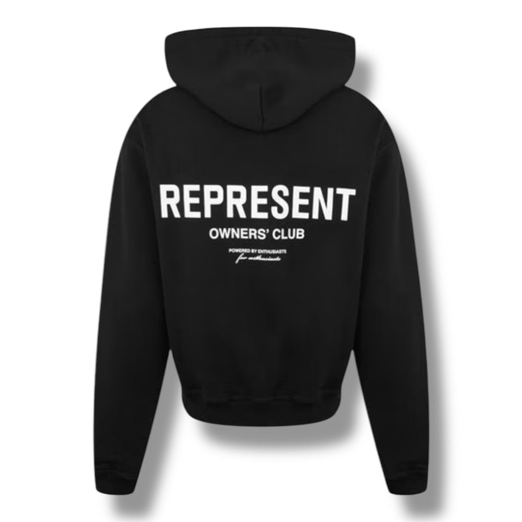 REPRESENT OWNERS CLUB FULL ZIP HOODIE BLACK