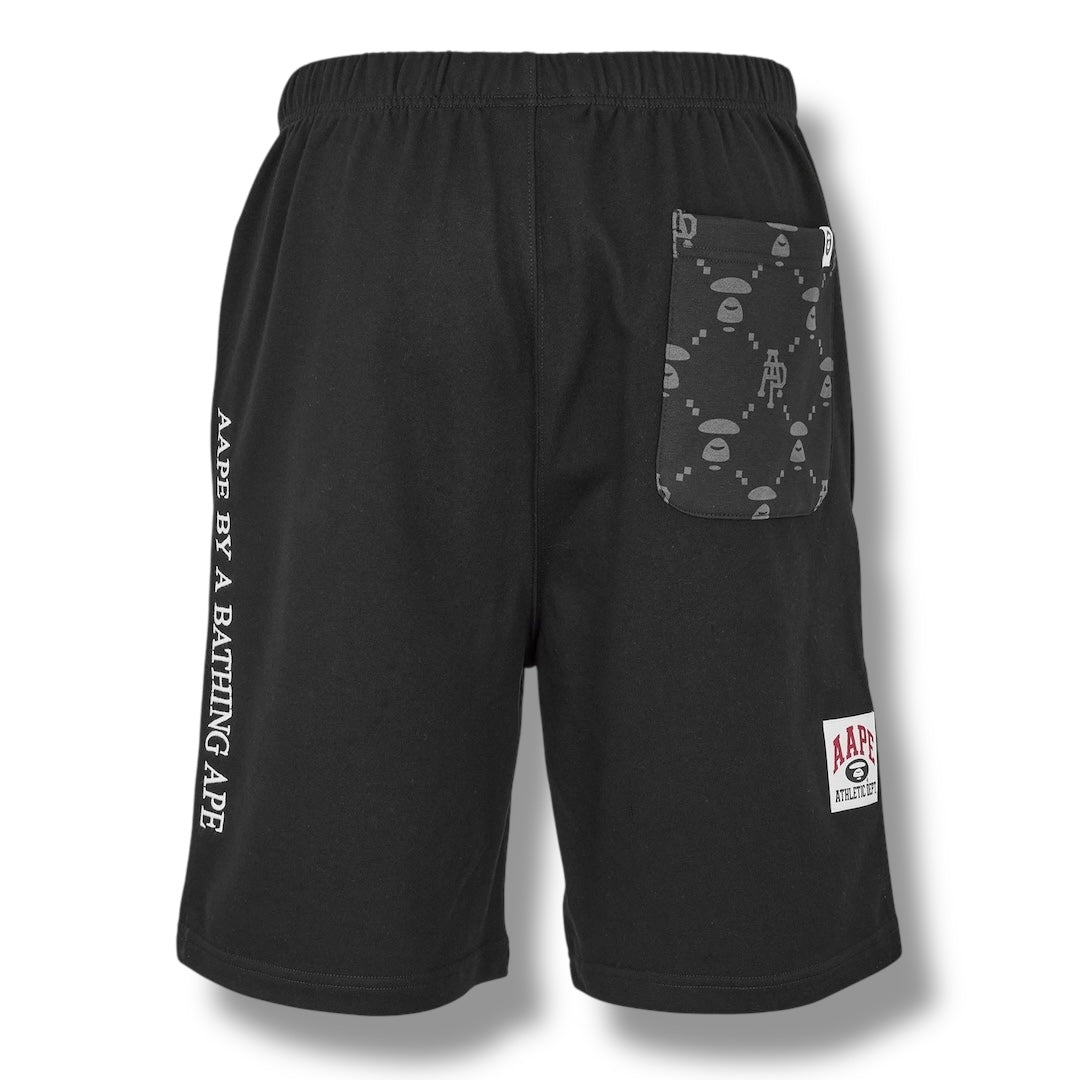 A BATHING APE AAPE JERSEY SHORTS BLACK