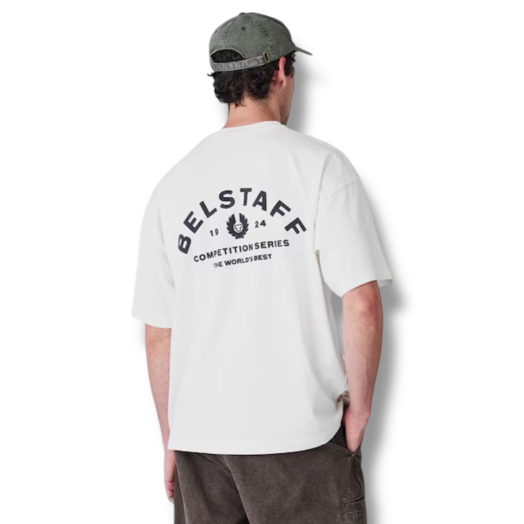 BELSTAFF OVERSIZED BACK LOGO T-SHIRT WHITE