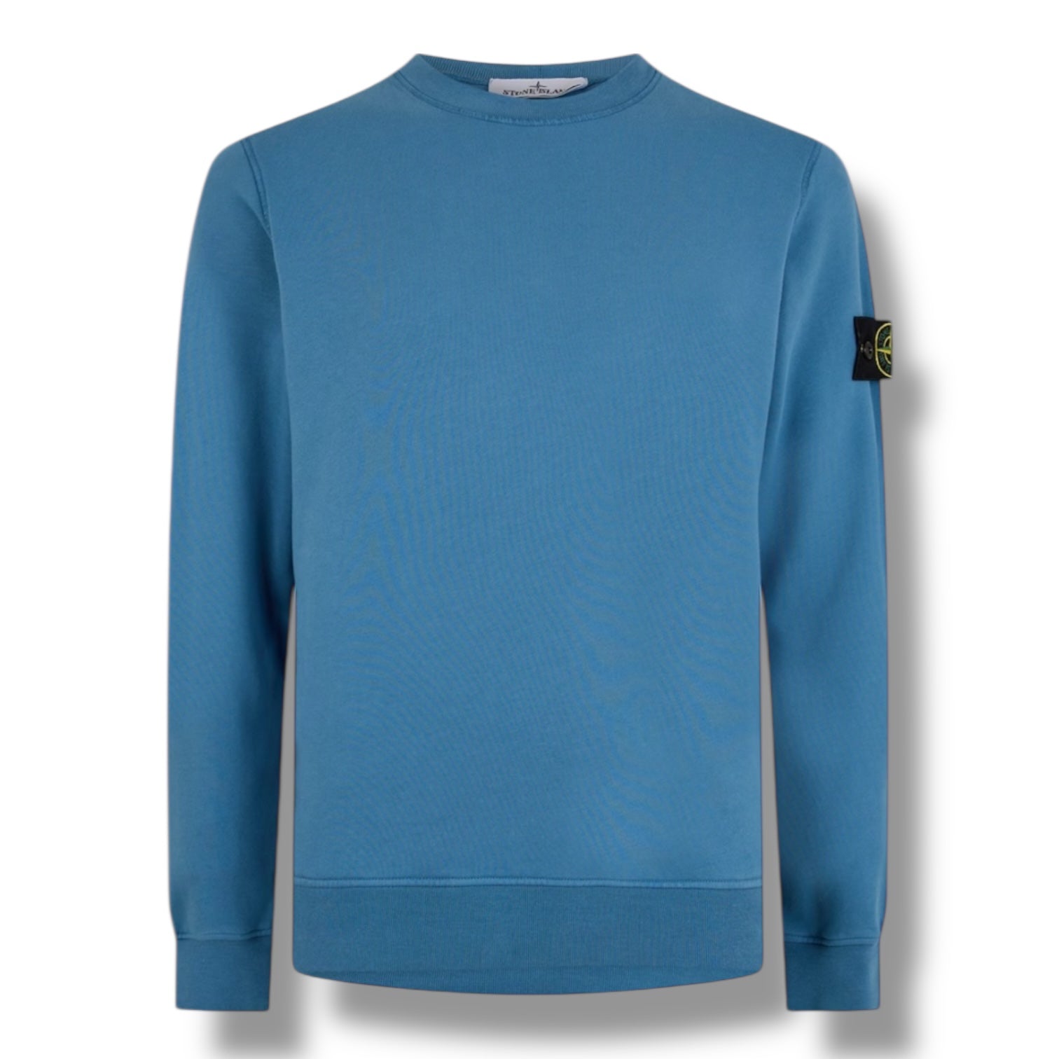 STONE ISLAND ARM BADGE CREWNECK SWEATSHIRT ACC BLUE