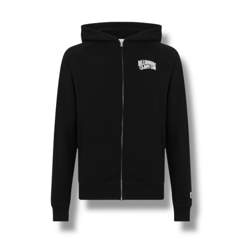 BILLIONAIRE BOYS CLUB ZIP UP SMALL ARCH HOODIE BLACK