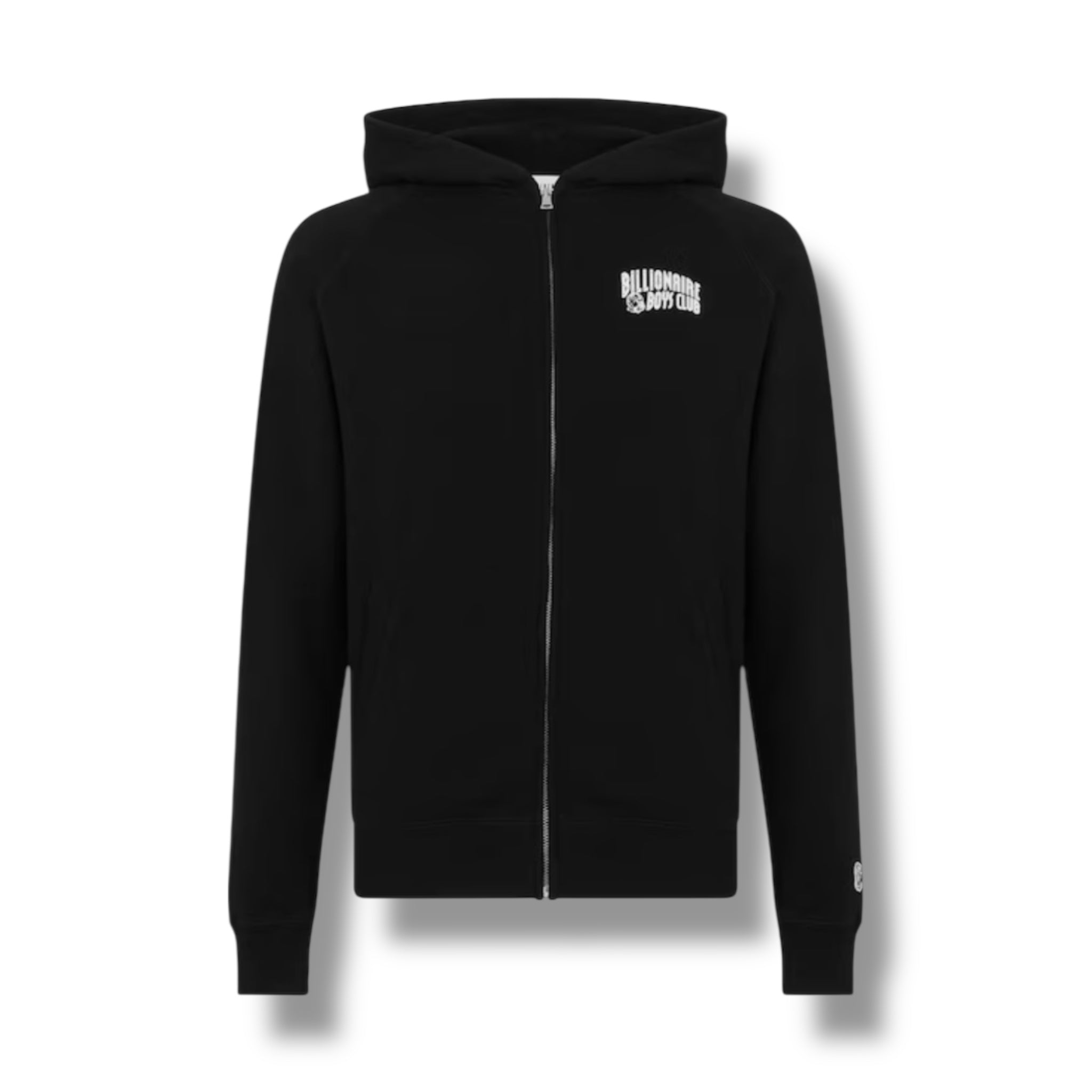 BILLIONAIRE BOYS CLUB ZIP UP SMALL ARCH HOODIE BLACK