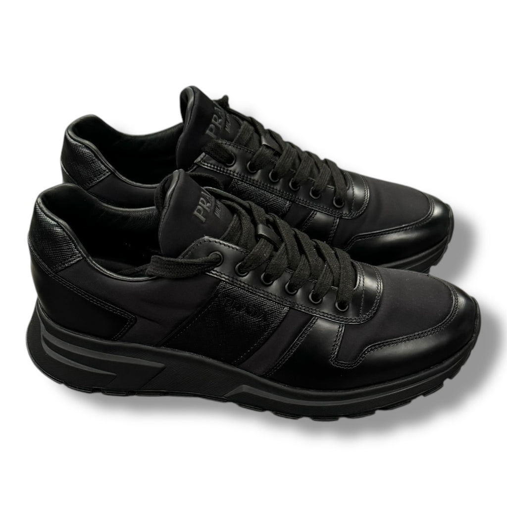 PRADA RE-NYLON MENS TRAINERS BLACK