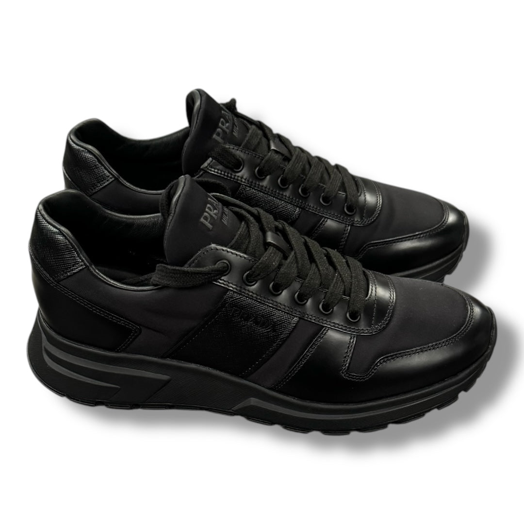 PRADA RE-NYLON MENS TRAINERS BLACK