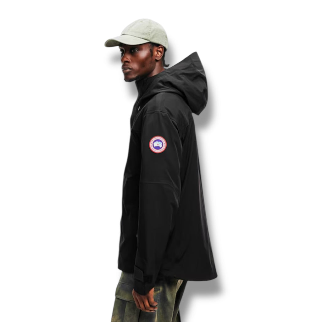 CANADA GOOSE RUPERT HOODED WATERPROOF RAIN JACKET BLACK