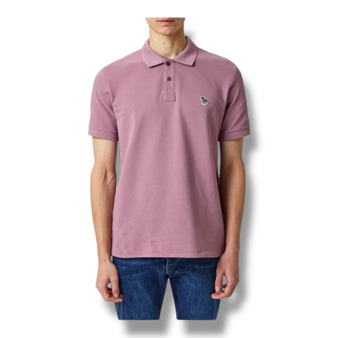 PAUL SMITH ZEBRA POLO SHIRT MAUVE PURPLE
