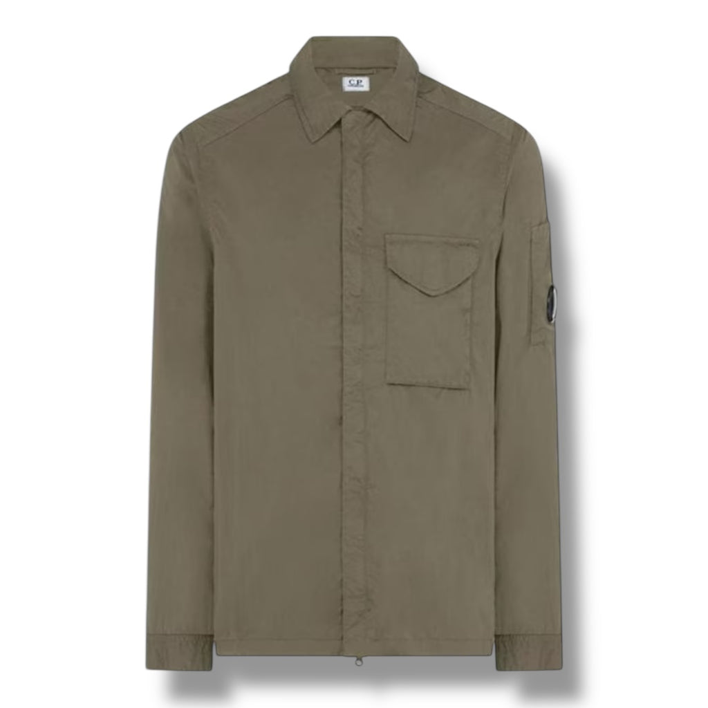 CP COMPANY CHROME-R LENS OVERSHIRT WALNUT BROWN