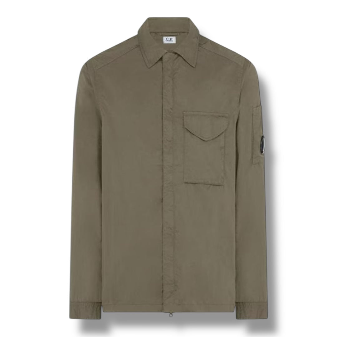 CP COMPANY CHROME-R LENS OVERSHIRT WALNUT BROWN