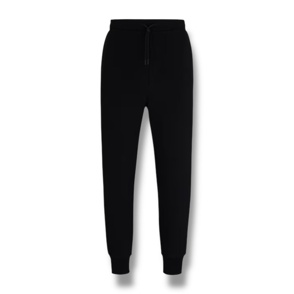 HUGO BOSS CURVED LOGO FULL ZIP HOODED TRACKSUIT BLACK