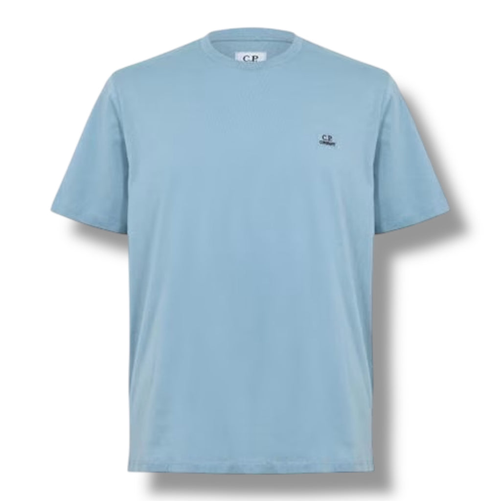 CP COMPANY SMALL LOGO T-SHIRT SILVER BLUE