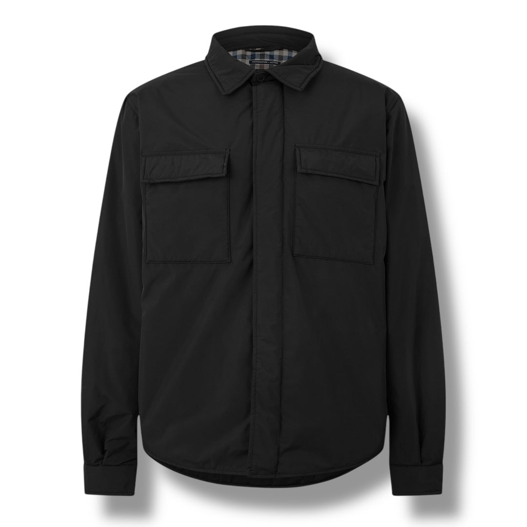 AQUASCUTUM PADDED OVERSHIRT BLACK