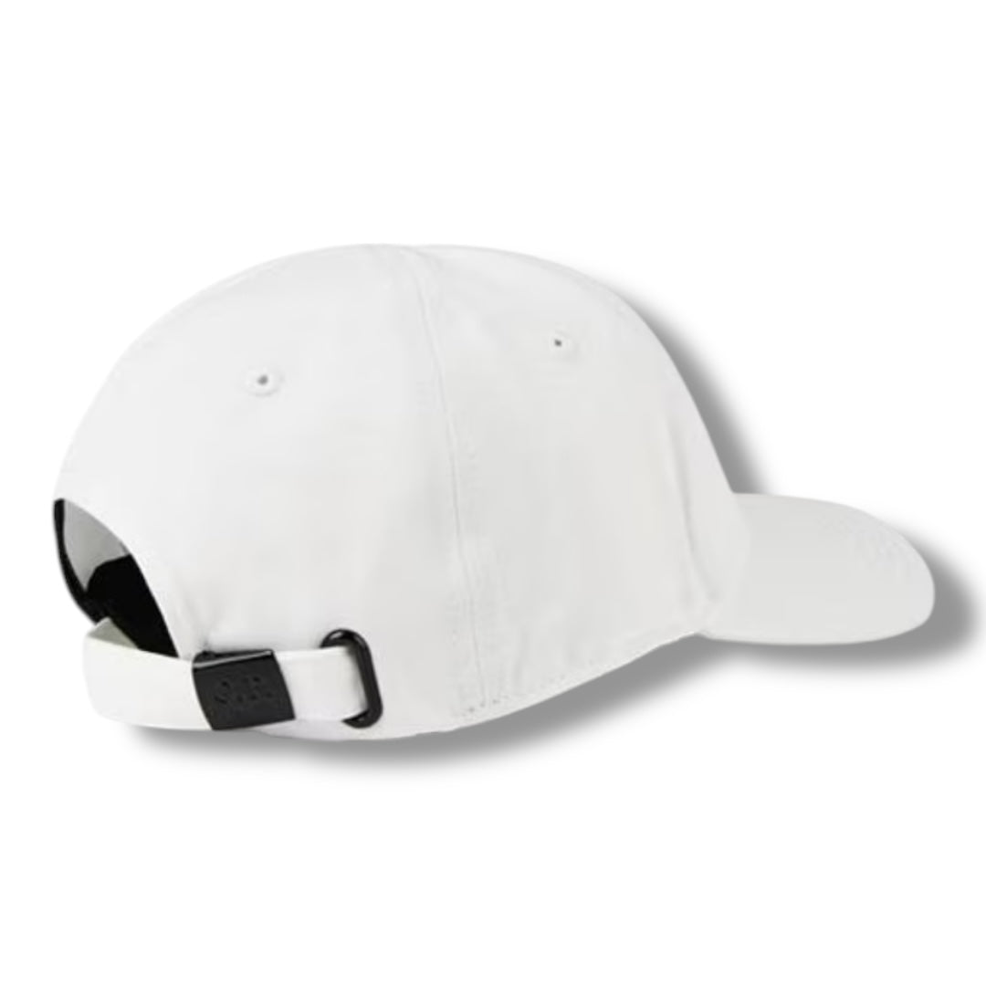 CP COMPANY EMBROIDERED LOGO BASEBALL CAP WHITE